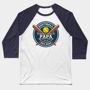 Softball Papa Baseball Lover Dad Baseball T-Shirt